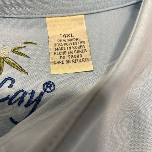 Bamboo Cay Blue Hawaiian Camp Shirt Tropical Parrots Toucan Men's 4XL - Picture 3 of 13